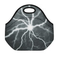 White Lightning Print Neoprene Lunch Bag