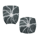 White Lightning Print Office Chair Cover