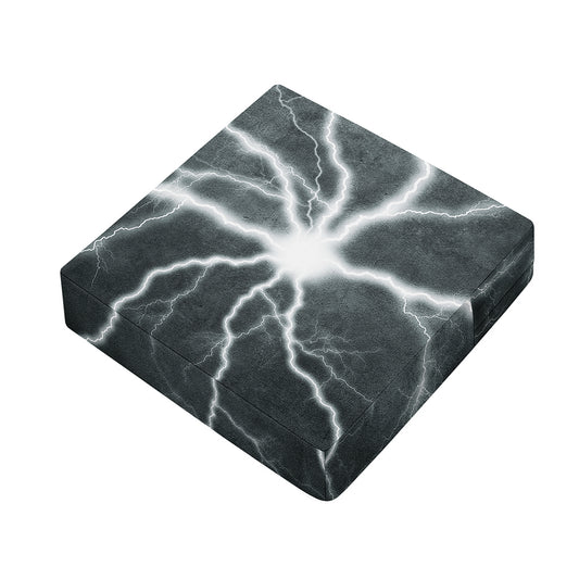 White Lightning Print Outdoor Seat Cushion Cover