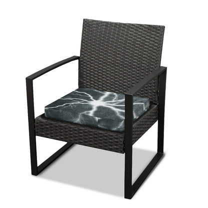 White Lightning Print Outdoor Seat Cushion Cover