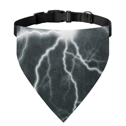 White Lightning Print Over The Collar Dog Bandana