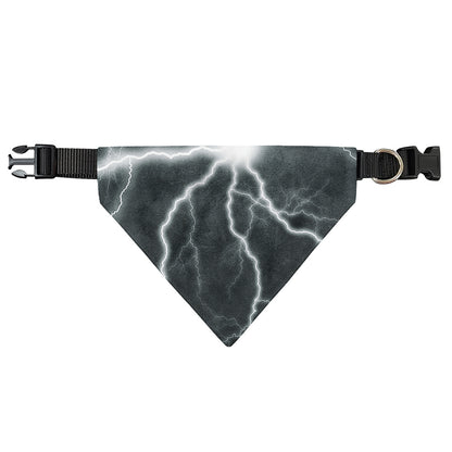 White Lightning Print Over The Collar Dog Bandana