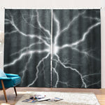 White Lightning Print Pencil Pleat Curtains