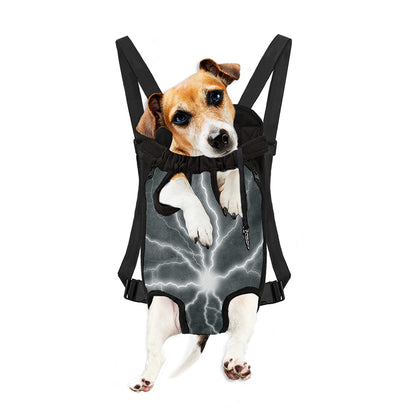 White Lightning Print Pet Carrier Backpack
