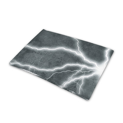 White Lightning Print Pet Cooling Mat Cover