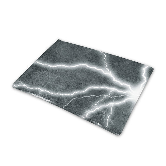 White Lightning Print Pet Cooling Mat Cover