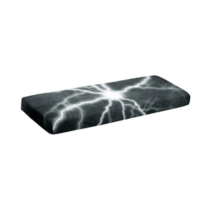 White Lightning Print Piano Keyboard Cover