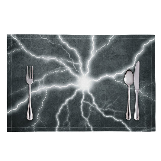 White Lightning Print Placemat