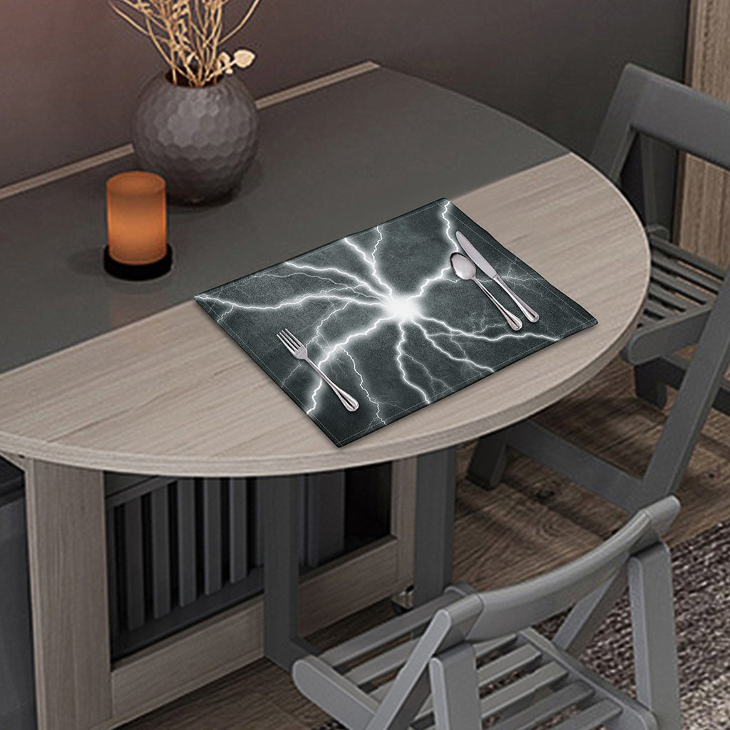 White Lightning Print Placemat