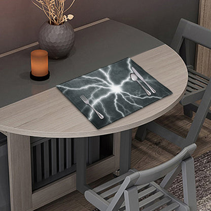White Lightning Print Placemat