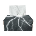 White Lightning Print Rectangle Tissue Box Cover