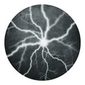 White Lightning Print Round Blanket