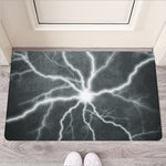 White Lightning Print Rubber Doormat