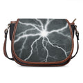 White Lightning Print Saddle Bag