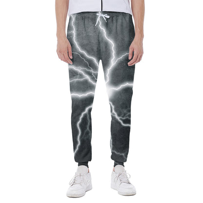 White Lightning Print Scuba Joggers