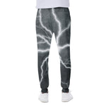 White Lightning Print Scuba Joggers