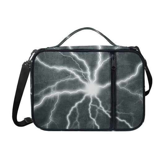 White Lightning Print Shoulder Strap Bible Bag