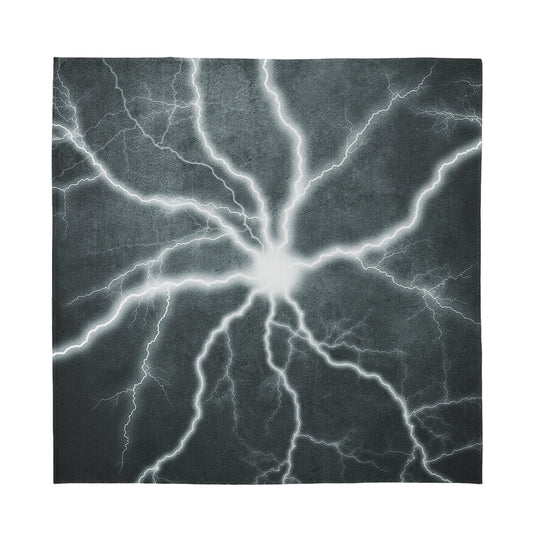 White Lightning Print Silk Bandana