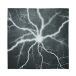 White Lightning Print Silk Bandana