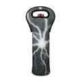 White Lightning Print Single Neoprene Wine Tote
