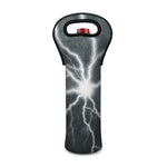 White Lightning Print Single Neoprene Wine Tote