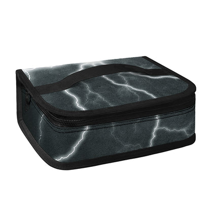 White Lightning Print Small Lunch Bag