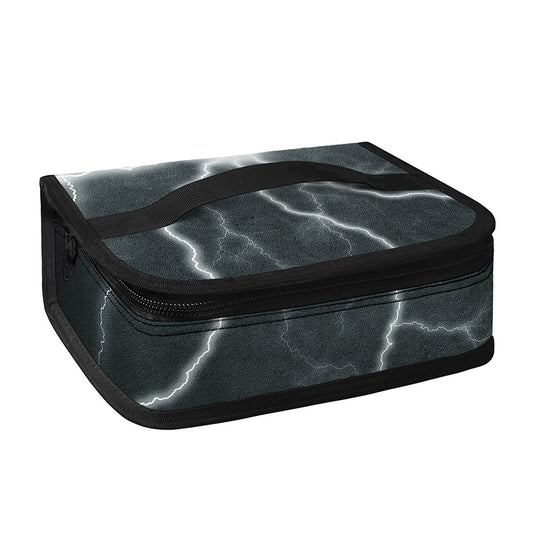 White Lightning Print Small Lunch Bag