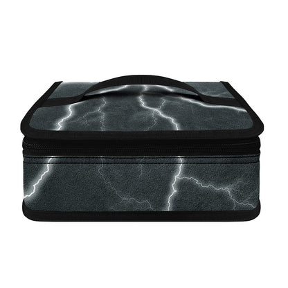 White Lightning Print Small Lunch Bag
