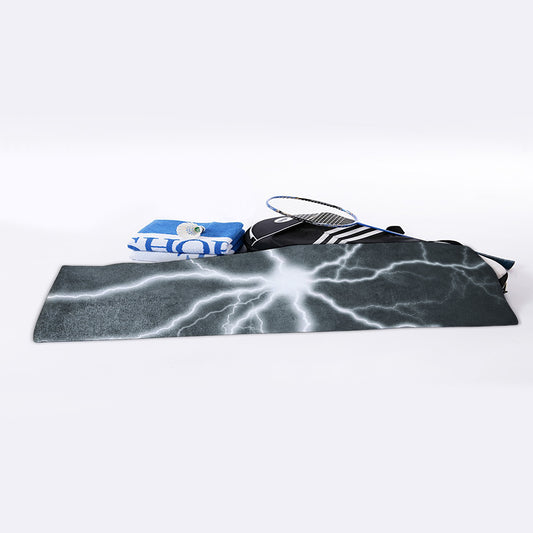 White Lightning Print Sports Towel