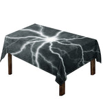 White Lightning Print Tablecloth