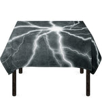 White Lightning Print Tablecloth
