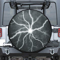 White Lightning Print Tire Cover