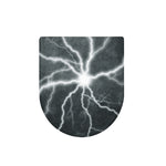 White Lightning Print Toilet Lid Cover