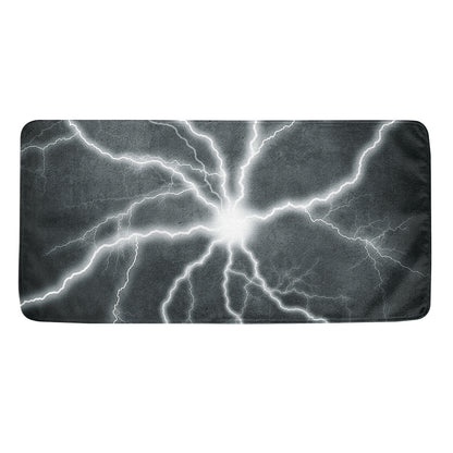 White Lightning Print Towel