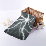 White Lightning Print Towel