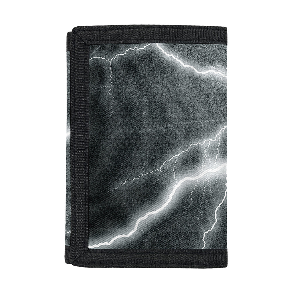 White Lightning Print Trifold Wallet