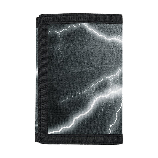 White Lightning Print Trifold Wallet