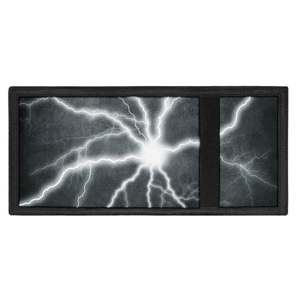 White Lightning Print Trifold Wallet