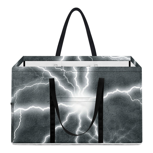 White Lightning Print Utility Tote Bag