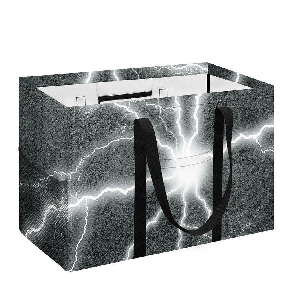 White Lightning Print Utility Tote Bag