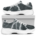 White Lightning Print White Chunky Shoes