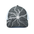 White Lightning Print White Mesh Trucker Hat