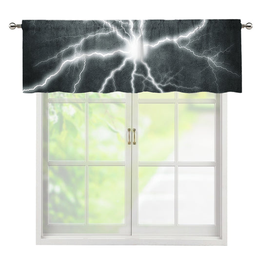 White Lightning Print Window Valance