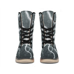 White Lightning Print Winter Boots