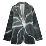 White Lightning Print Women's Blazer