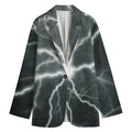 White Lightning Print Women's Cotton Blazer