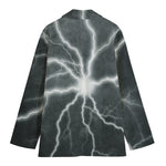 White Lightning Print Women's Cotton Blazer