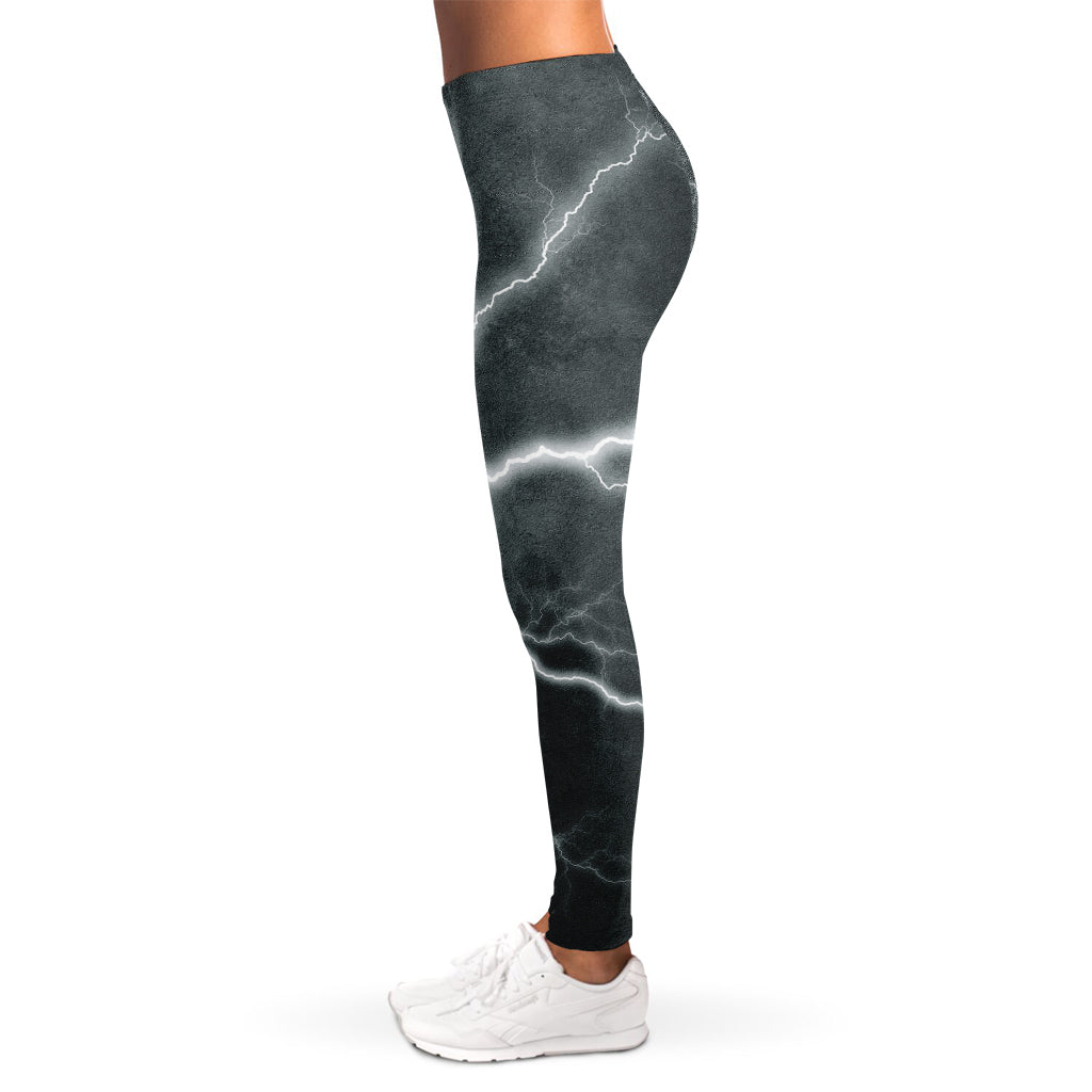 White Lightning Print Women's Leggings