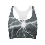 White Lightning Print Women's Sports Bra