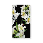 White Lily Print Baby Crib Sheet